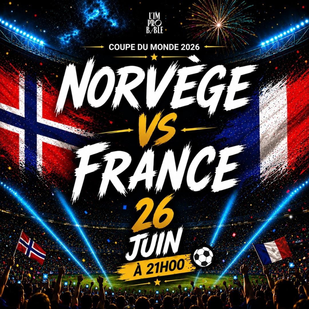 26/06 – Diffusion du Match FRANCE-NORVEGE – CDM